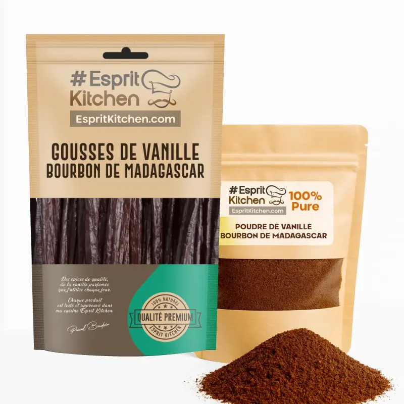 10 Gousses de Vanille Bourbon + 50 g de Poudre de Vanille Bourbon