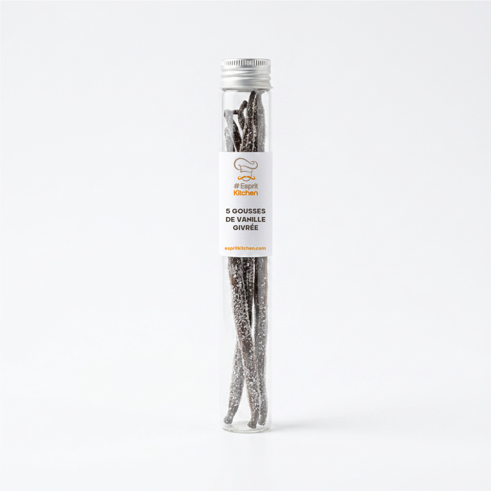 Tube de 5 gousses de vanille givrée – Arôme intense réglisse