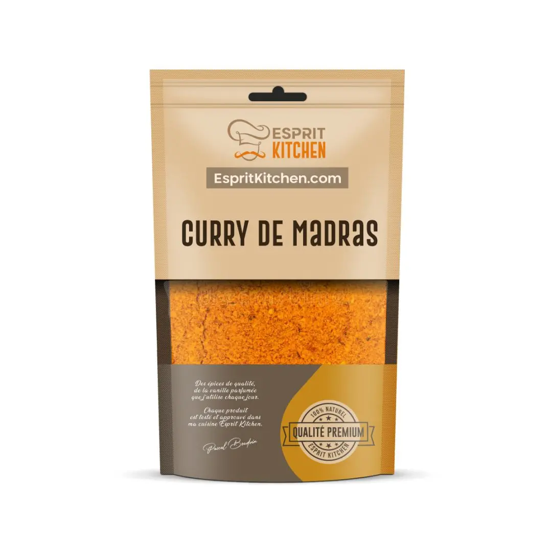 Curry de Madras – Mélange d’épices parfumé et légèrement piquant – 100g