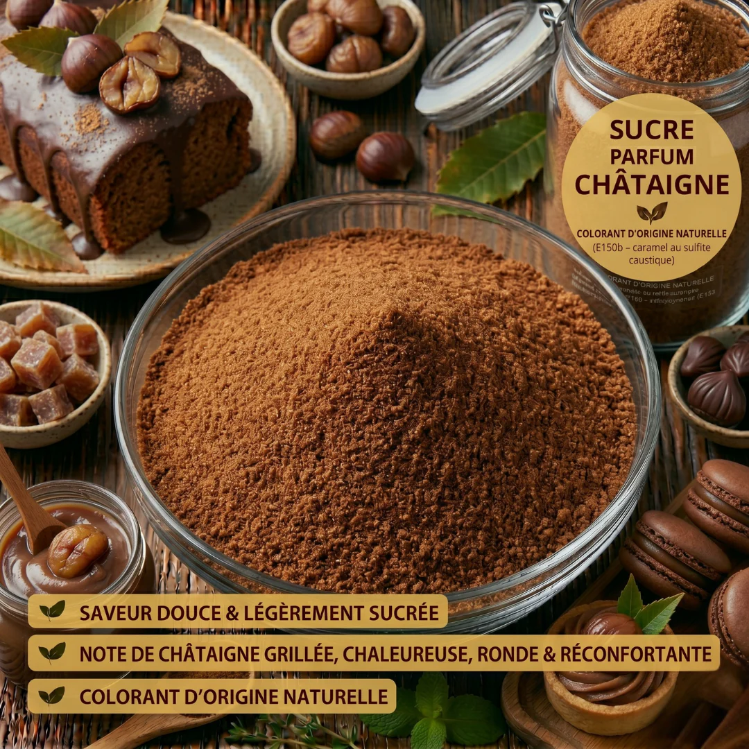 Sucre fin délicatement parfumé à la châtaigne 100 g