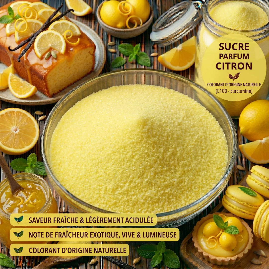 Sucre fin délicatement parfumé au citron 100 g