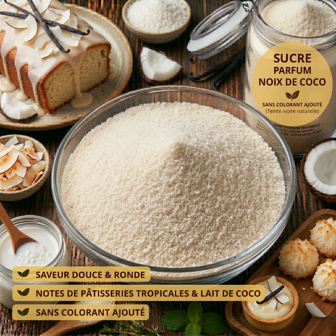 Sucre fin délicatement parfumé à la noix de coco 100 g