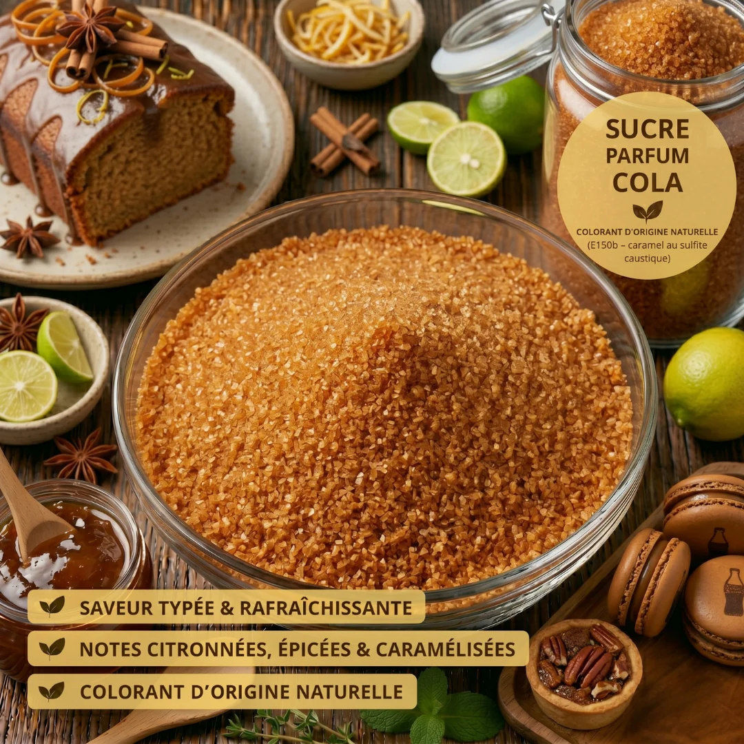 Sucre fin délicatement parfumé au cola 100 g