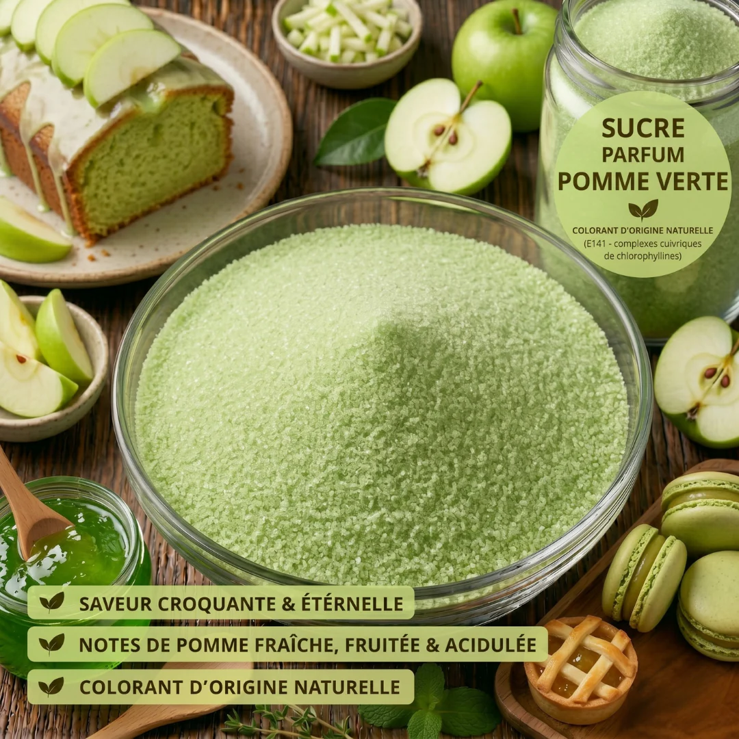 Sucre fin délicatement parfumé à la pomme 100 g